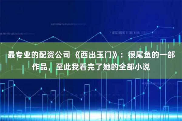 最专业的配资公司 《西出玉门》：很尾鱼的一部作品，至此我看完了她的全部小说